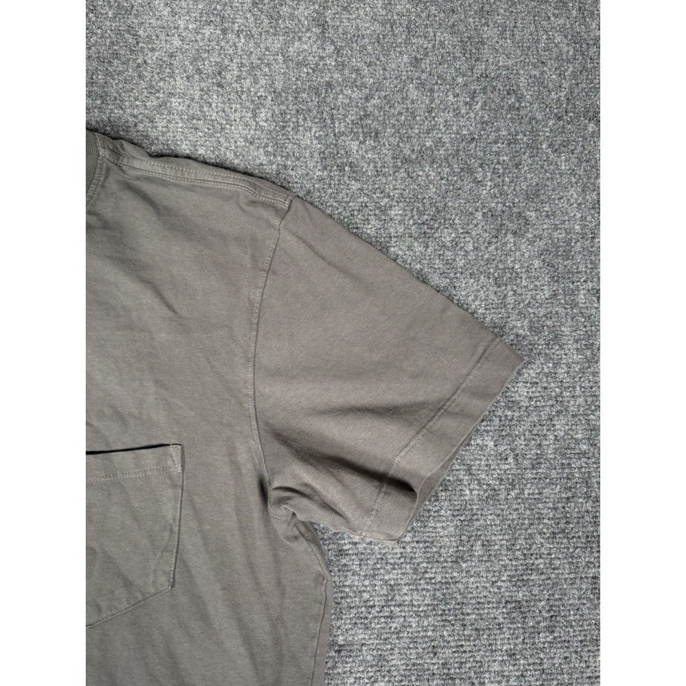 American Giant Shirt Mens Medium Gray Pocket Tee Crewneck Short Sleeve Casual - Picture 2 of 9